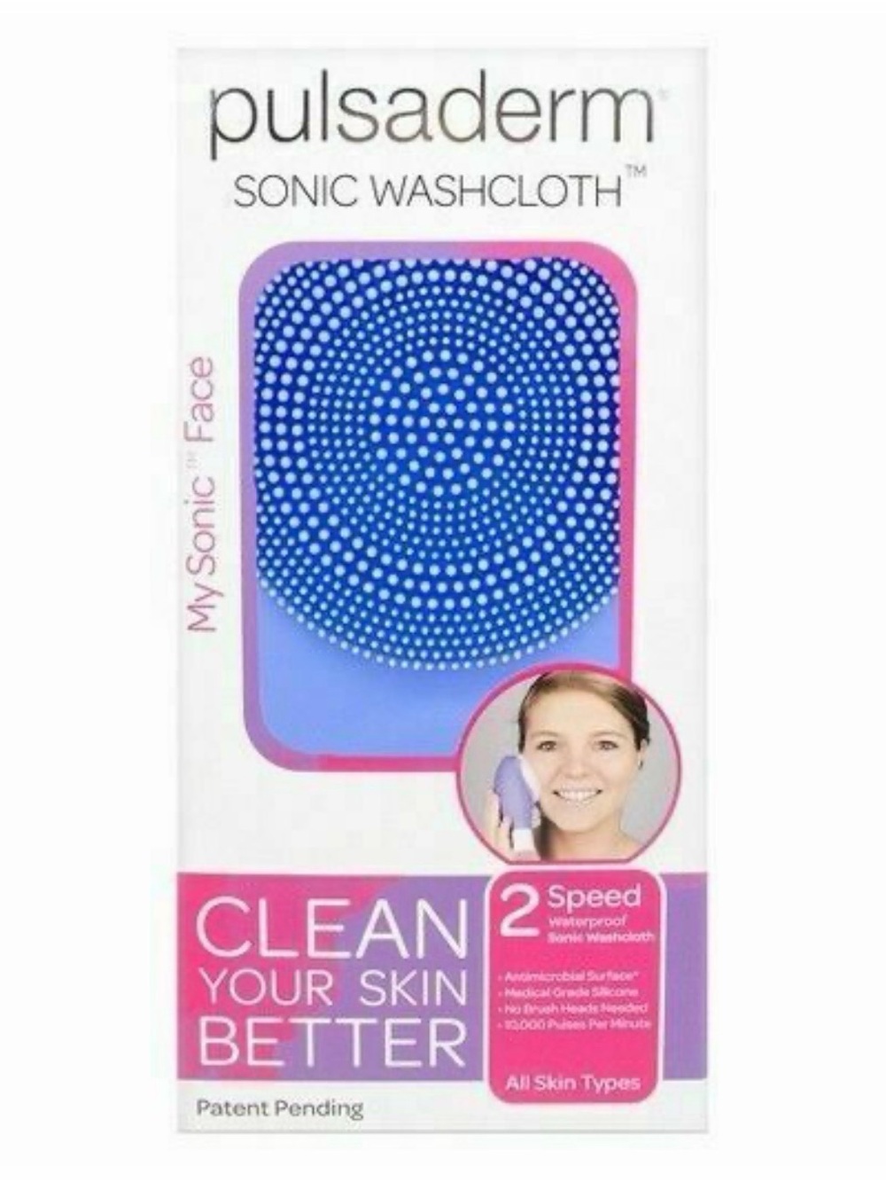 Sonic Washcloth Facial Brush Micro Pulse Cleansing